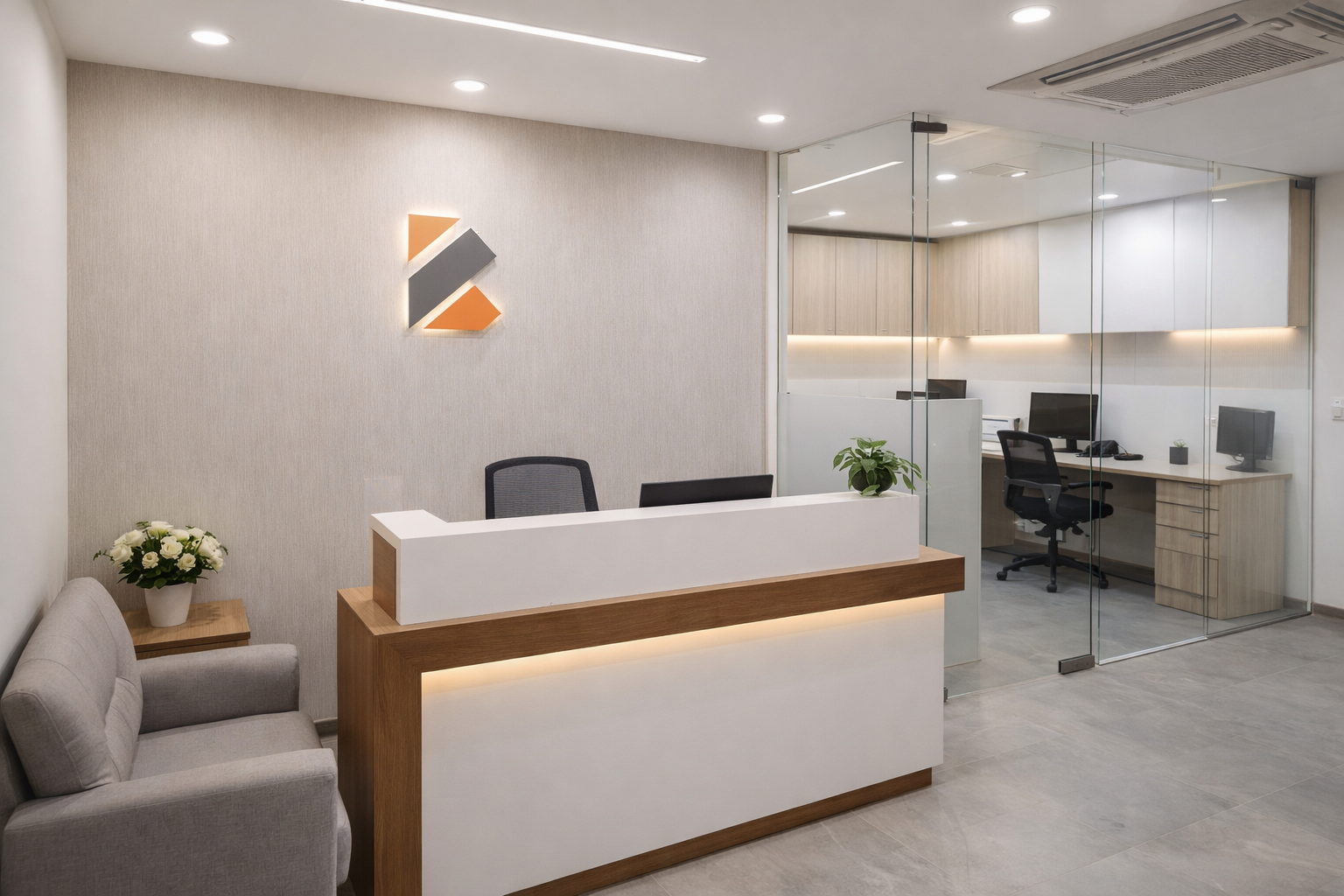 Electronic City Office Revamp by Sree Ambika Interiors